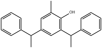 4,6-bis(1-phenylethyl)-o-cresol  Struktur