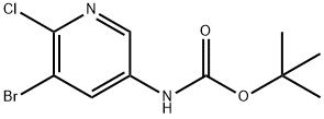 (5-BROMO-6-CHLORO-PYRIDIN-3-YL)-CARBAMIC ACID TERT-BUTYL ESTER Struktur