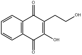 1,4-Naphthalenedione, 2-hydroxy-3-(2-hydroxyethyl)- (9CI) Struktur