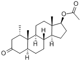 17beta-hydroxy-1alpha-methyl-5-alphaandrostan-3-one acetate Struktur