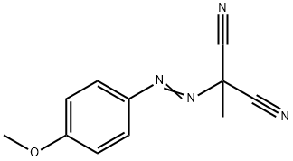 2-[(E)-(4-Methoxyphenyl)diazenyl]-2-methylmalononitrile Struktur