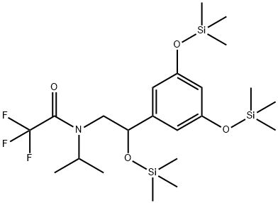 N-[2-[3,5-Bis(trimethylsiloxy)phenyl]-2-(trimethylsiloxy)ethyl]-N-isopropyl-2,2,2-trifluoroacetamide Struktur