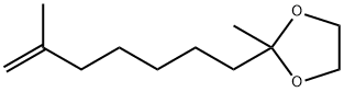 2-methyl-2-(6-methylhept-6-enyl)-1,3-dioxolane   Struktur