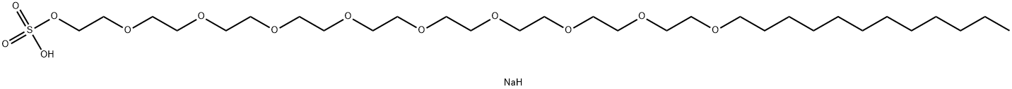 sodium 3,6,9,12,15,18,21,24,27-nonaoxanonatriacontyl sulphate Struktur