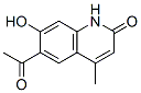 2(1H)-Quinolinone, 6-acetyl-7-hydroxy-4-methyl- (9CI) Struktur