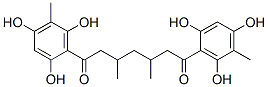 3',3'''-Methylenebis(2',4',6'-trihydroxy-5'-methylbutyrophenone) Struktur