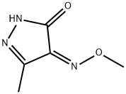 1H-Pyrazole-4,5-dione, 3-methyl-, 4-(O-methyloxime), (4Z)- (9CI) Struktur