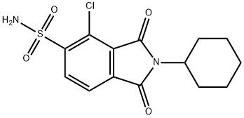 4-chloro-2-cyclohexyl-2,3-dihydro-1,3-dioxo-1H-isoindole-5-sulphonamide Struktur