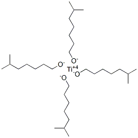 titanium(4+) 6-methylheptan-1-olate Struktur