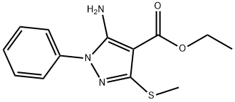 5-aMino-3-Methylthio-1-phenyl-1H-pyrazole-4-carboxylic acid ethyl ester Struktur