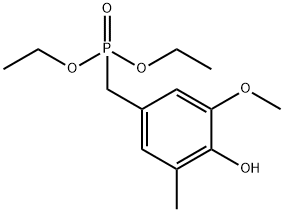 DIETHYL(4-HYDROXY-3-METHOXY-5-METHYL-BENZYL)PHOSPHONATE Struktur