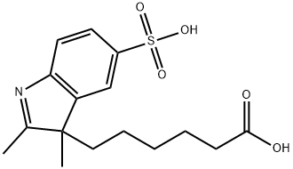 3H-Indole-3-hexanoic  acid,  2,3-dimethyl-5-sulfo- Struktur