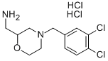 C-[4-(3,4-DICHLORO-BENZYL)-MORPHOLIN-2-YL]-METHYLAMINE DIHYDROCHLORIDE Struktur