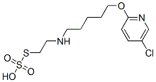 Thiosulfuric acid hydrogen S-[2-[[5-[(5-chloro-2-pyridyl)oxy]pentyl]amino]ethyl] ester Struktur