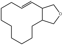 1,3,3a,4,5,6,7,8,9,10,11,13a-dodecahydrocyclododeca[c]furan Struktur