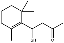 4-mercapto-4-(2,6,6-trimethyl-1-cyclohexen-1-yl)butan-2-one  Struktur