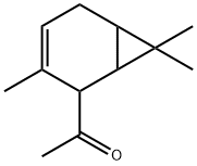 1-(3,7,7-trimethylbicyclo[4.1.0]hept-3-en-2-yl)ethan-1-one Struktur