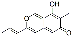 6H-2-Benzopyran-6-one, 8-hydroxy-7-methyl-3-(1-propenyl)- (9CI) Struktur