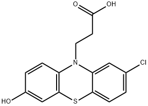 2-Chloro-7-hydroxy-10H-phenothiazine-10-propanoic acid Struktur