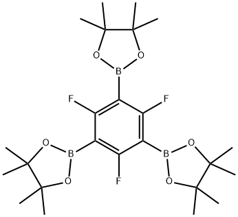 2,2',2''-(2,4,6-Trifluorobenzene-1,3,5-triyl) tris(4,4,5,5-tetramethyl-1,3,2-dioxaborolane) Struktur