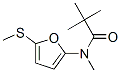 Propanamide,  N,2,2-trimethyl-N-[5-(methylthio)-2-furanyl]- Struktur