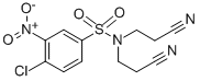 N1,N1-DI(2-CYANOETHYL)-4-CHLORO-3-NITROBENZENE-1-SULFONAMIDE Struktur