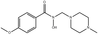 4-Methoxy-N-[(4-methyl-1-piperazinyl)methyl]benzohydroxamic acid Struktur