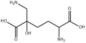 5-Amino-2-(aminomethyl)-2-hydroxyhexanedioic acid Struktur