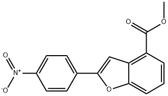 2-(4-Nitrophenyl)-4-benzofurancarboxylic acid methyl ester Struktur