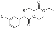 ethyl 3-(1-(3-chlorophenyl)-2-ethoxy-2-oxoethylthio)propanoate Struktur