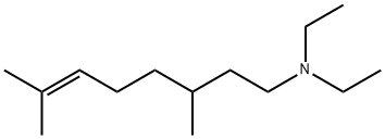 N,N-diethyl-3,7-dimethyloct-2-ene-1-amine Struktur