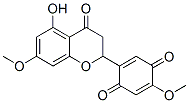 (-)-2-(3,4-Dihydro-5-hydroxy-7-methoxy-4-oxo-2H-1-benzopyran-2-yl)-5-methoxy-2,5-cyclohexadiene-1,4-dione Struktur