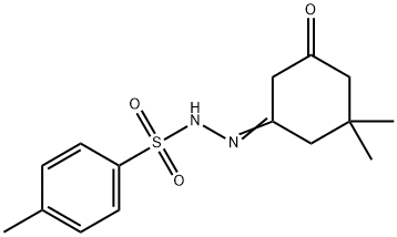 Benzenesulfonic acid, 4-Methyl-, 2-(3,3-diMethyl-5-oxocyclohexylidene)hydrazide Struktur