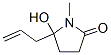 2-Pyrrolidinone, 5-hydroxy-1-methyl-5-(2-propenyl)- (9CI) Struktur