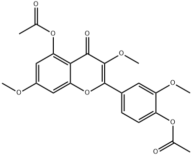 5-(Acetyloxy)-2-[4-(acetyloxy)-3-methoxyphenyl]-3,7-dimethoxy-4H-1-benzopyran-4-one Struktur