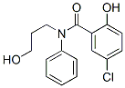 5-Chloro-N-(3-hydroxypropyl)-N-phenylsalicylamide Struktur