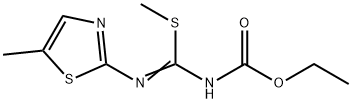 Carbamic  acid,  [[(5-methyl-2-thiazolyl)imino](methylthio)methyl]-,  ethyl  ester  (9CI) Struktur