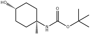 cis-4-(boc-amino)-4-methylcyclohexanol Struktur