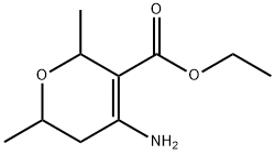 2H-Pyran-3-carboxylicacid,4-amino-5,6-dihydro-2,6-dimethyl-,ethylester Struktur