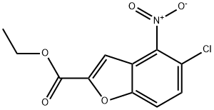 ETHYL 5-CHLORO-4-NITRO-1-BENZOFURAN-2-CARBOXYLATE Struktur