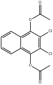 1,4-Naphthalenediol, 2,3-dichloro-, diacetate Struktur