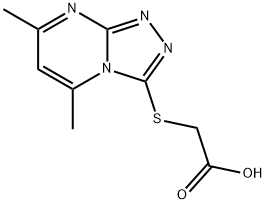 (5,7-DIMETHYL-[1,2,4]TRIAZOLO[4,3-A]PYRIMIDIN-3-YLSULFANYL)-ACETIC ACID Struktur