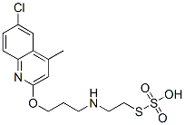 Thiosulfuric acid hydrogen S-[2-[[3-[(6-chloro-4-methyl-2-quinolyl)oxy]propyl]amino]ethyl] ester Struktur