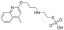 Thiosulfuric acid hydrogen S-[2-[[3-[(4-methyl-2-quinolinyl)oxy]propyl]amino]ethyl] ester Struktur