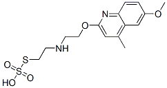 Thiosulfuric acid hydrogen S-[2-[[2-[(6-methoxy-4-methyl-2-quinolinyl)oxy]ethyl]amino]ethyl] ester Struktur