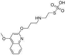 Thiosulfuric acid hydrogen S-[2-[[3-[(4-methoxy-2-quinolinyl)oxy]propyl]amino]ethyl] ester Struktur