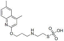 Thiosulfuric acid hydrogen S-[2-[[3-[(4,6-dimethyl-2-quinolinyl)oxy]propyl]amino]ethyl] ester Struktur