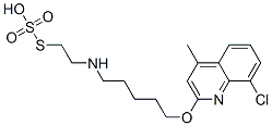 Thiosulfuric acid hydrogen S-[2-[[5-[(8-chloro-4-methyl-2-quinolyl)oxy]pentyl]amino]ethyl] ester Struktur