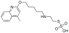 Thiosulfuric acid hydrogen S-[2-[[5-[(4-methyl-2-quinolinyl)oxy]pentyl]amino]ethyl] ester Struktur