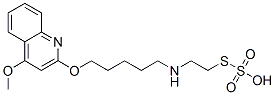 Thiosulfuric acid hydrogen S-[2-[[5-[(4-methoxy-2-quinolinyl)oxy]pentyl]amino]ethyl] ester Struktur